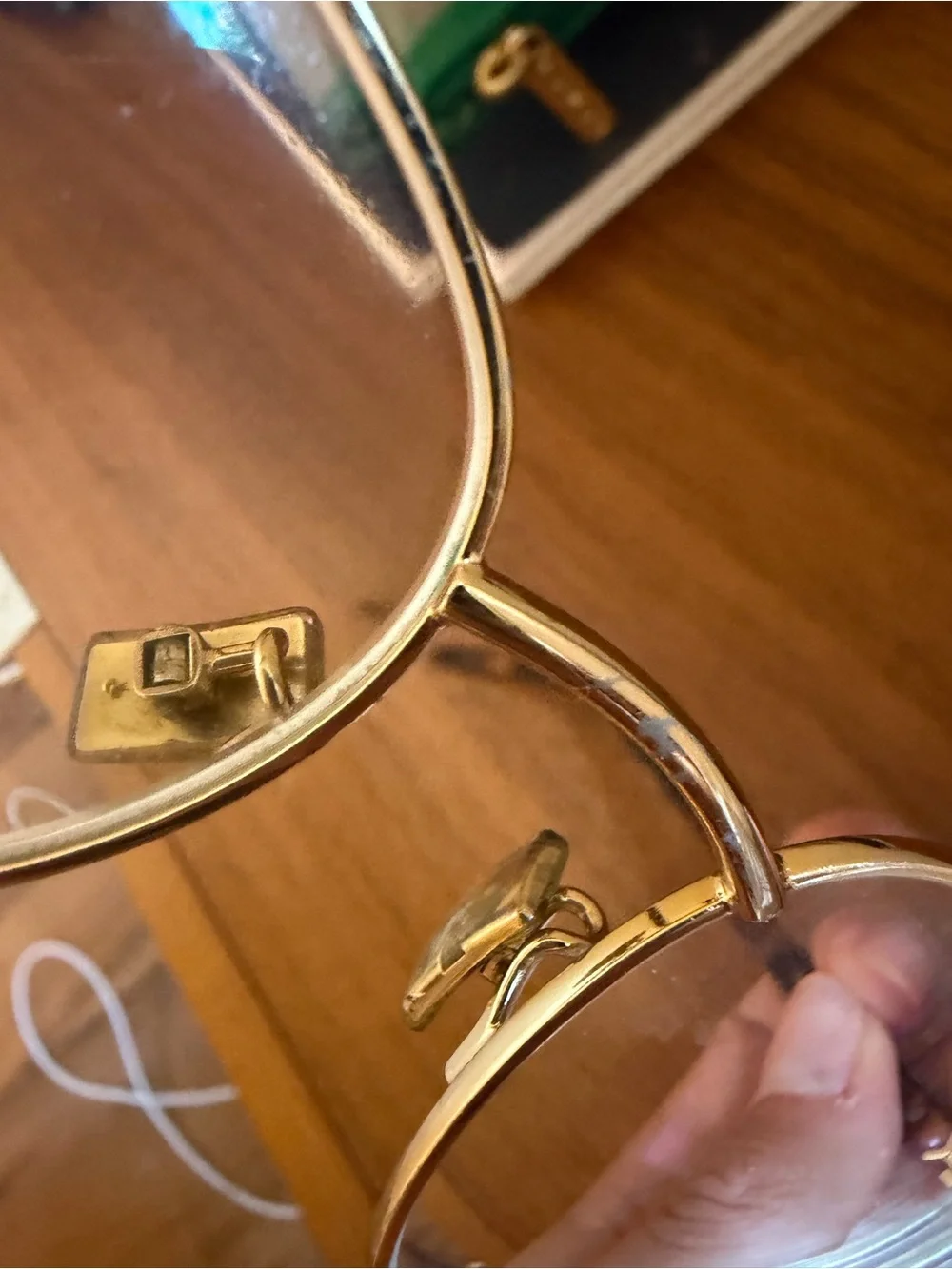 **Kenzo** Gold Frame Eyeglasses with Tortoiseshell Temples